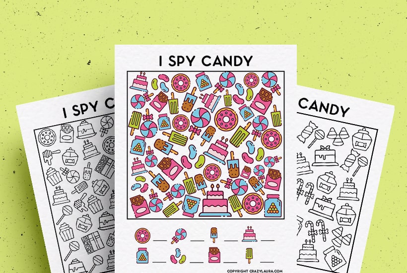 Free Candy I Spy Printable Game Sheets For Kids