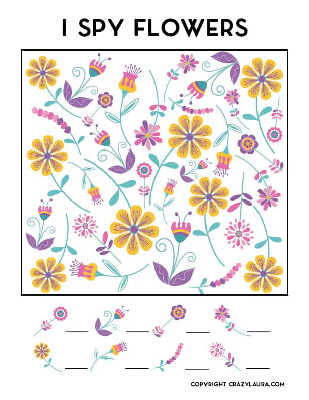 fun and free i spy flower template