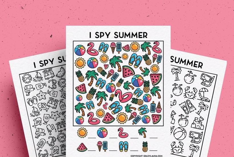 Free Summer I Spy Printable Game Sheets For Kids