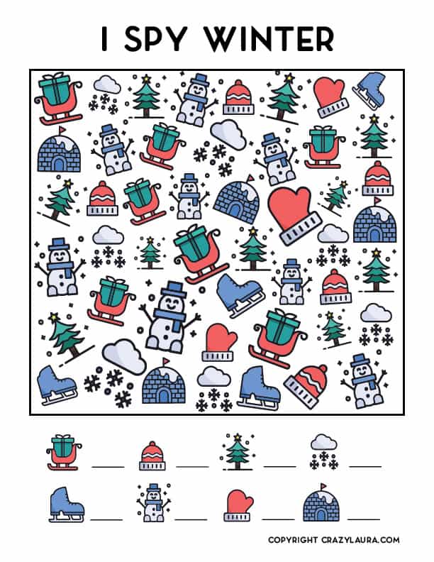 winter themed I spy game for free