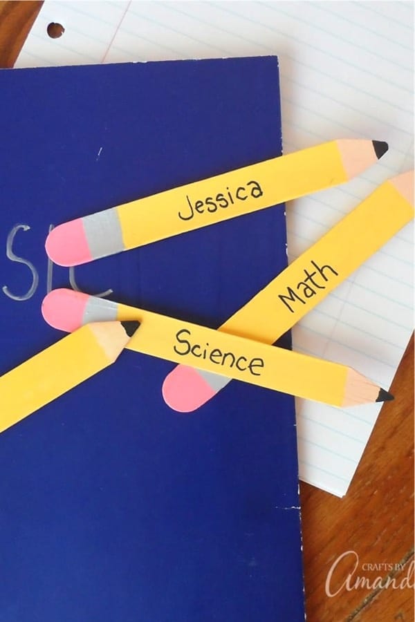 pencil themed craft project tutorial