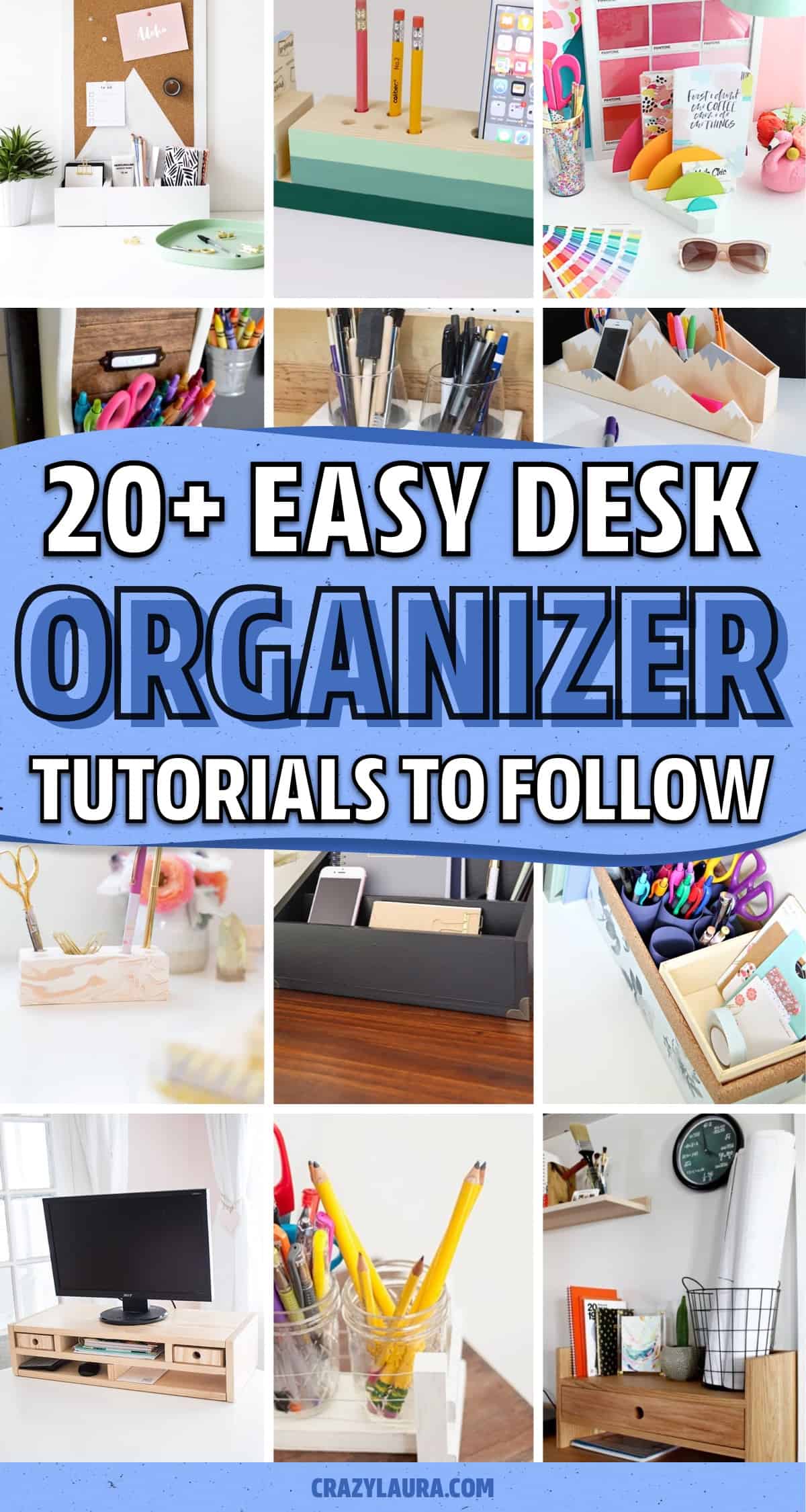 easy diy desk organization
