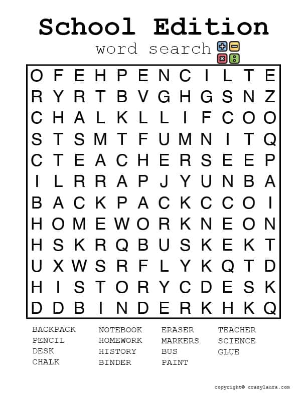 word search templates