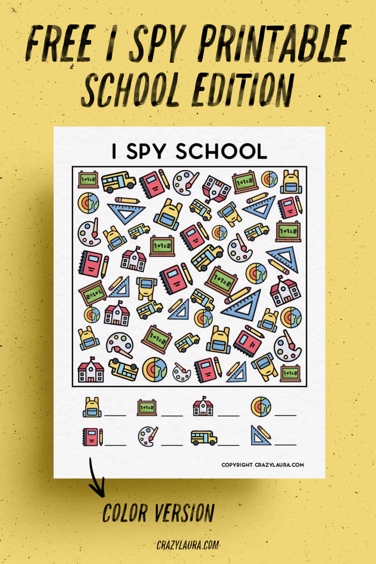 school themed i spy printable
