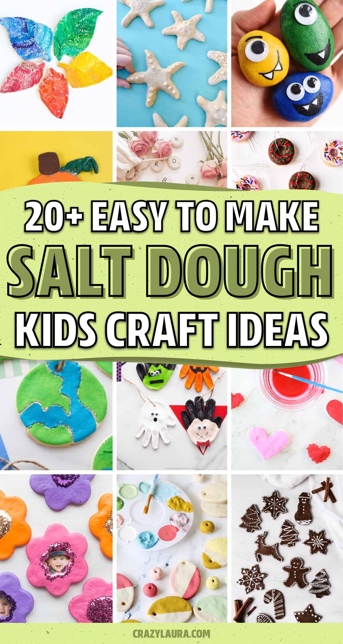 collection of saltdough craft examples