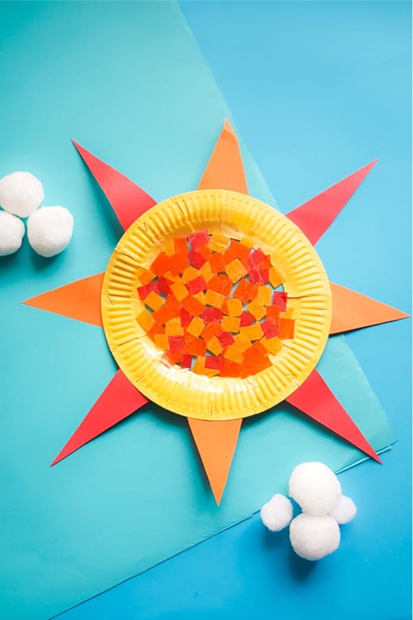paper plate suncatcher project for summer