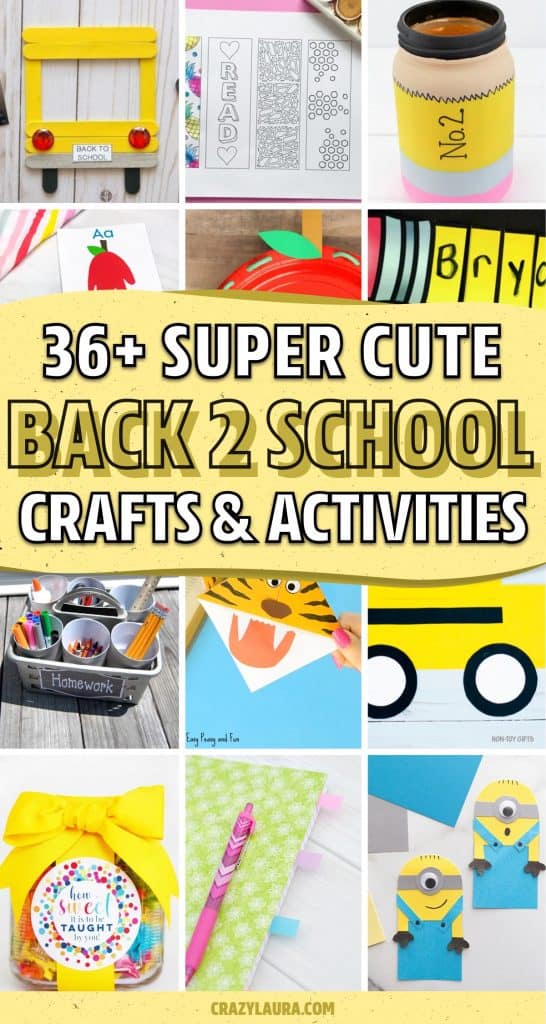 34+ Cheap & Creative Back To School Crafts For Kids - Crazy Laura