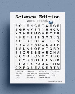 Free Science Word Search Printable Games For Kids - Crazy Laura