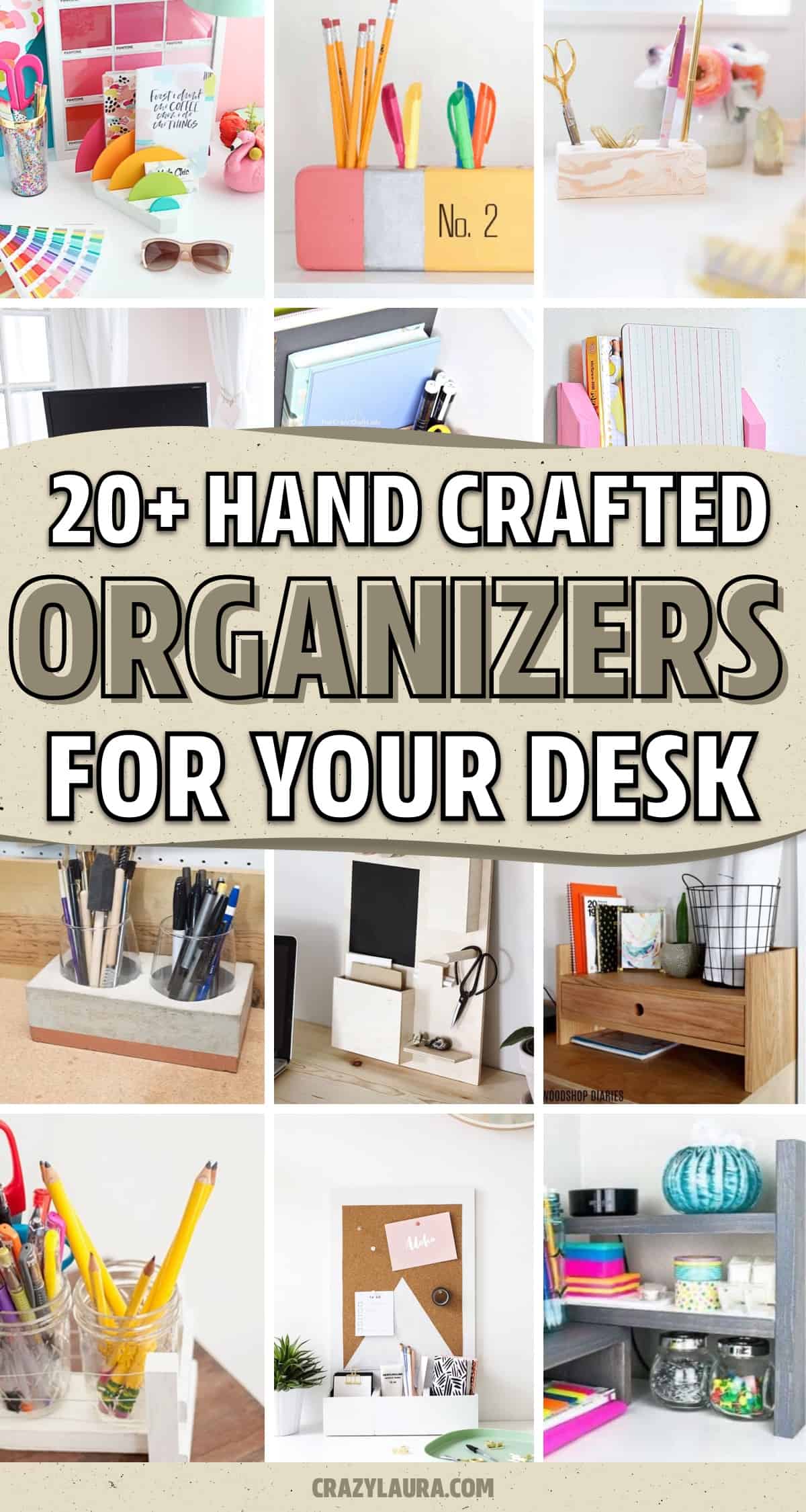 hand crafted desk organizer craft projects