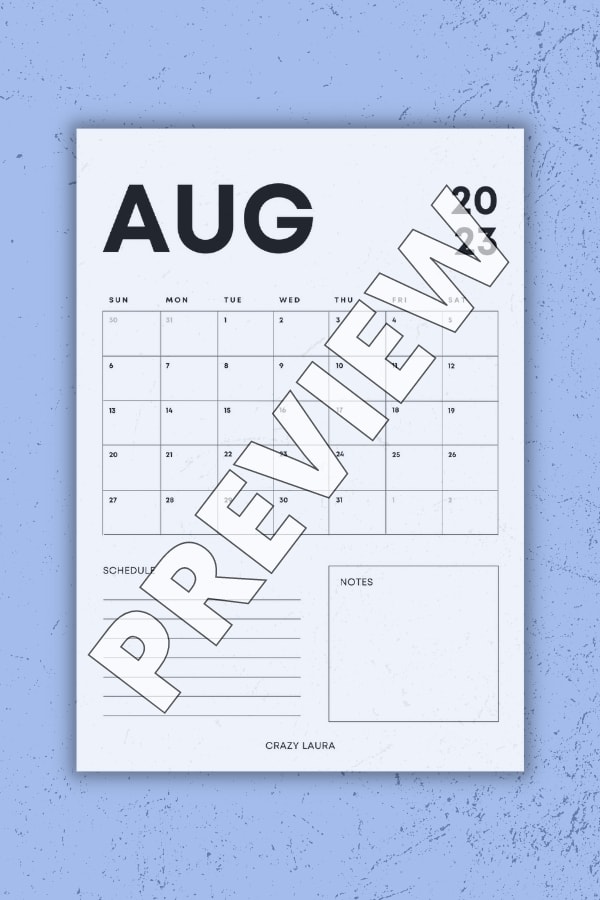 Free Vertical Calendar Printable For 2023 – UPDATED