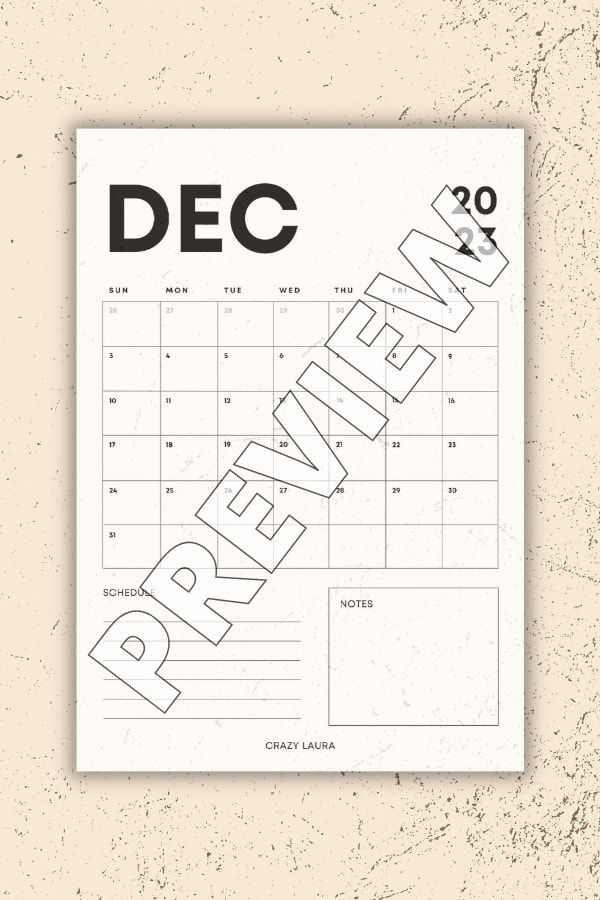 Free Vertical Calendar Printable For 2023 – UPDATED