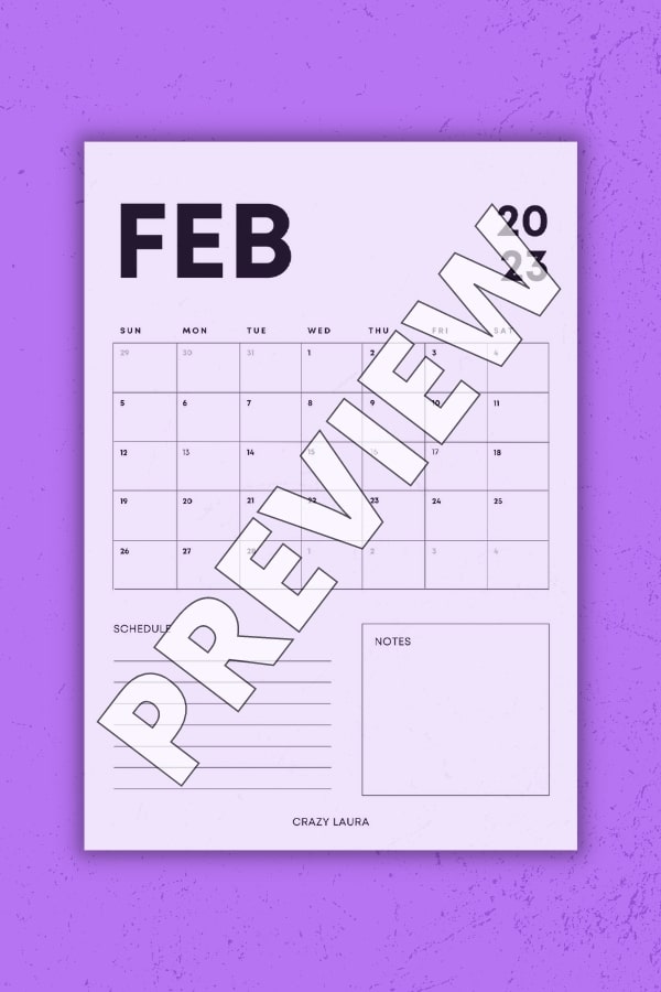 Free Vertical Calendar Printable For 2023 – UPDATED