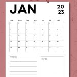 Free Vertical Calendar Printable For 2023 – UPDATED