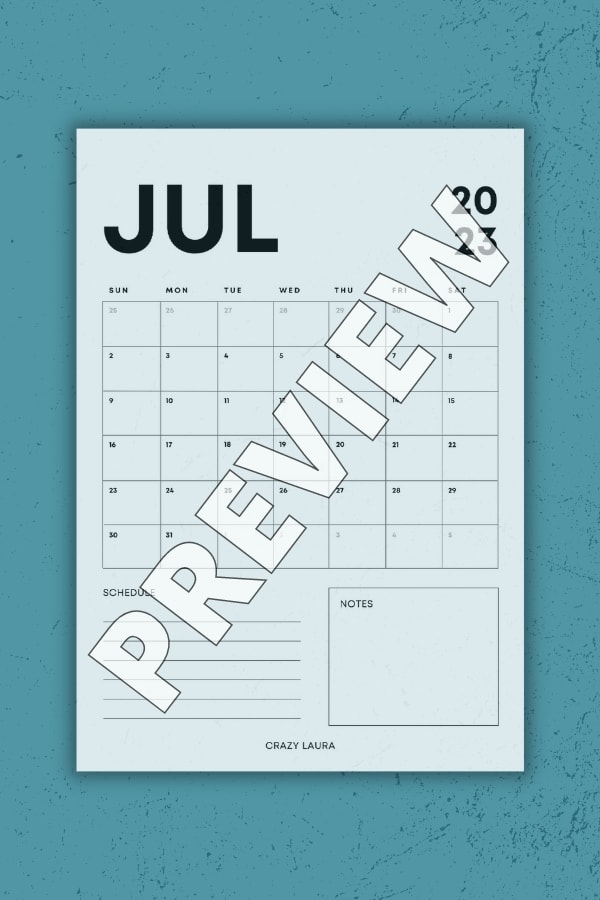 Free Vertical Calendar Printable For 2023 – UPDATED