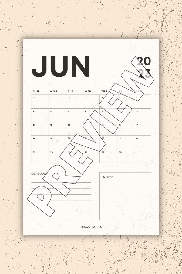 Free Vertical Calendar Printable For 2023 – UPDATED