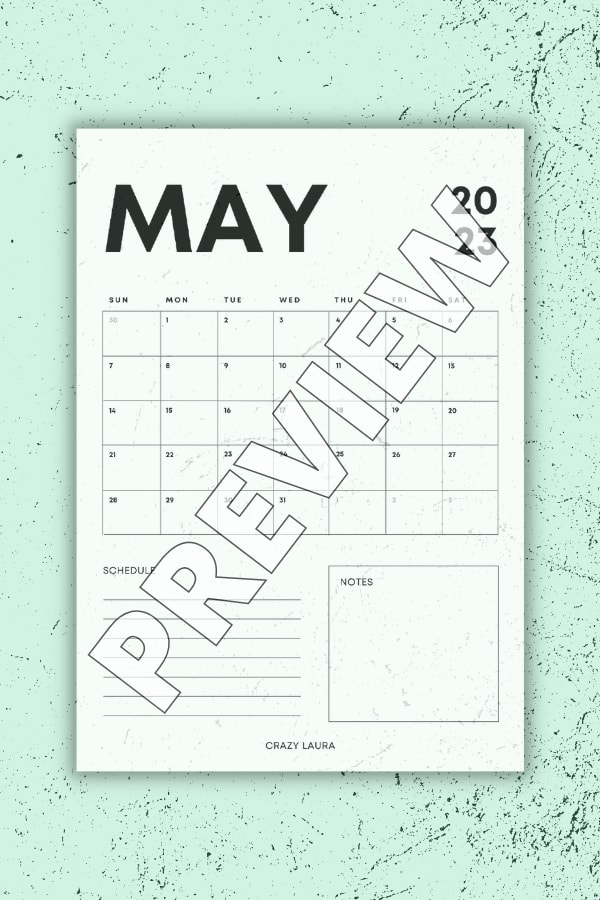 Free Vertical Calendar Printable For 2023 – UPDATED