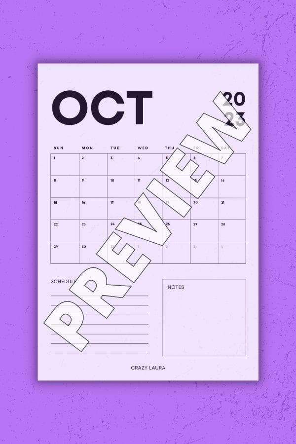 Free Vertical Calendar Printable For 2023 – UPDATED