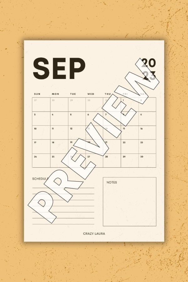 Free Vertical Calendar Printable For 2023 – UPDATED