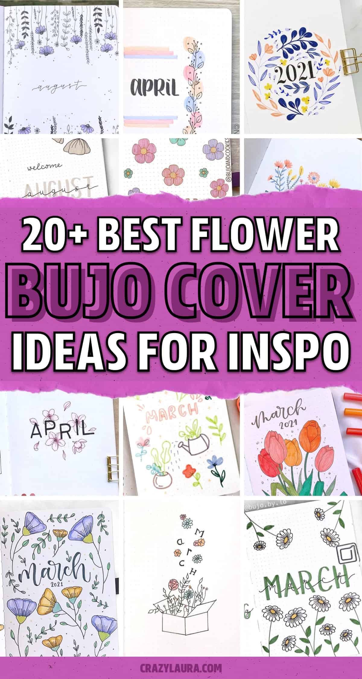 flower bujo doodle decoration examples