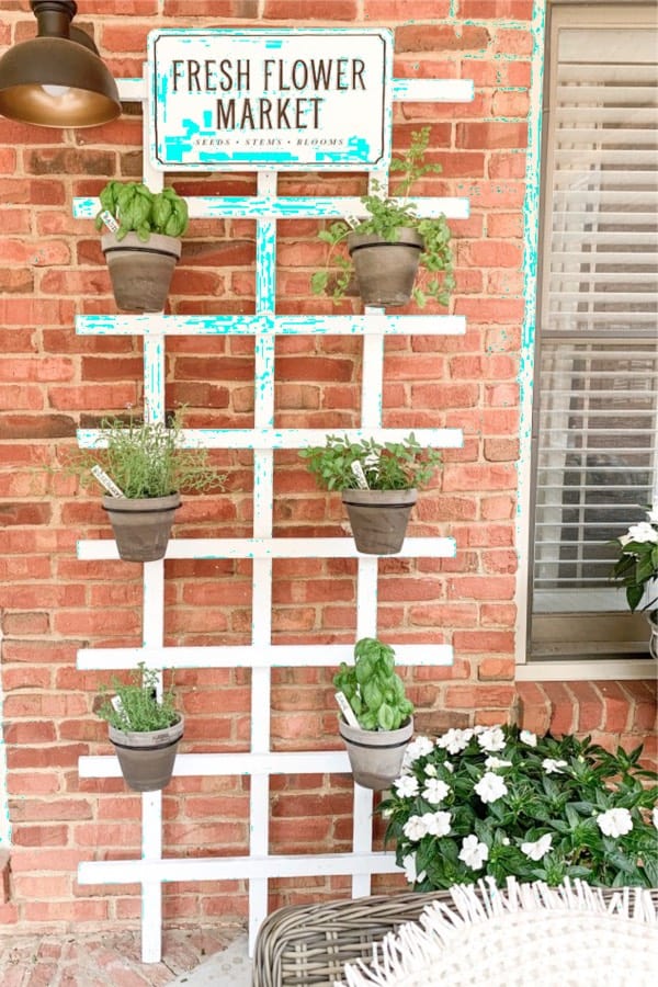 how to make an herb wall for outside