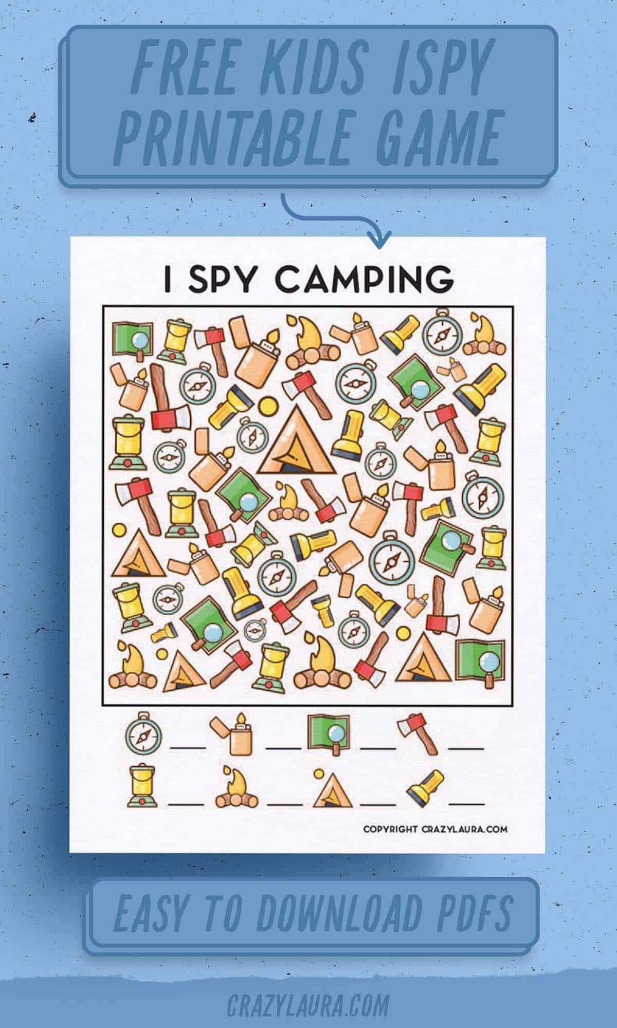 free camping i spy kids game