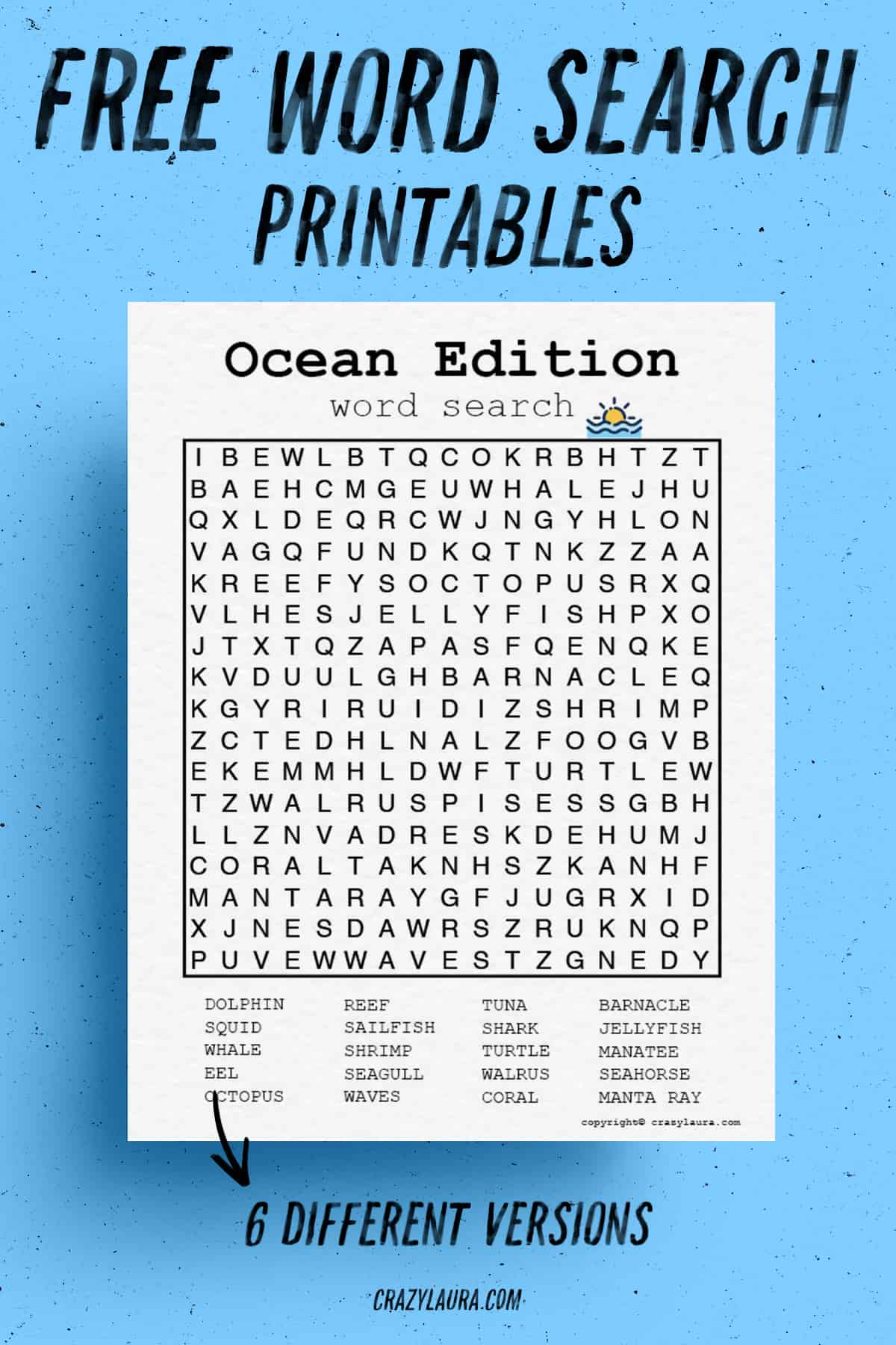 word search printables for free