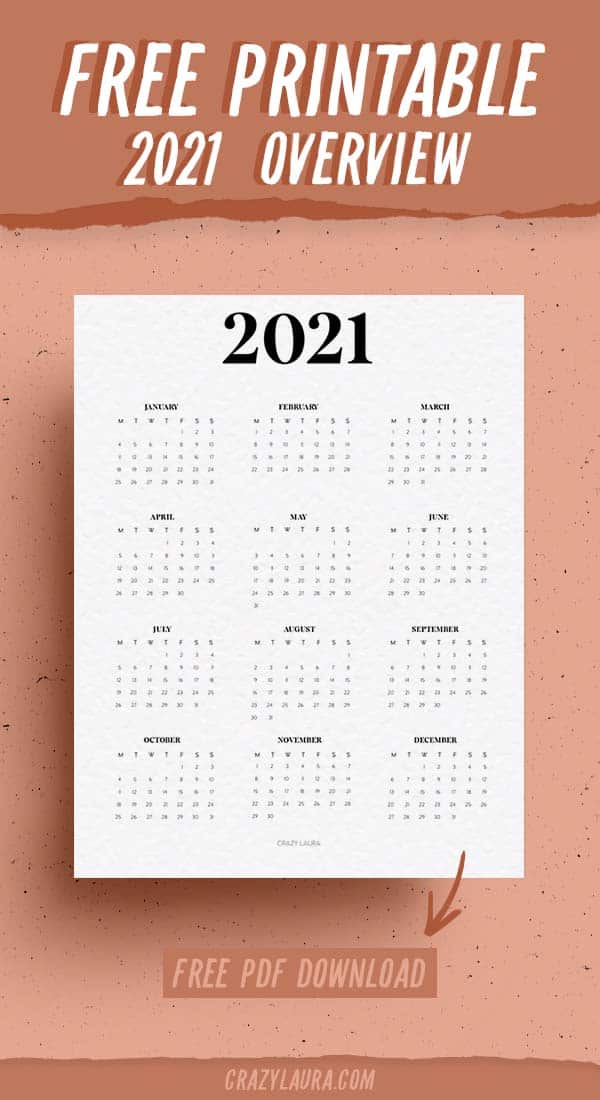free printable calendar for 2021