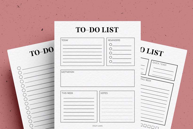 Free To-Do List Printable With 3 Variations For 2024