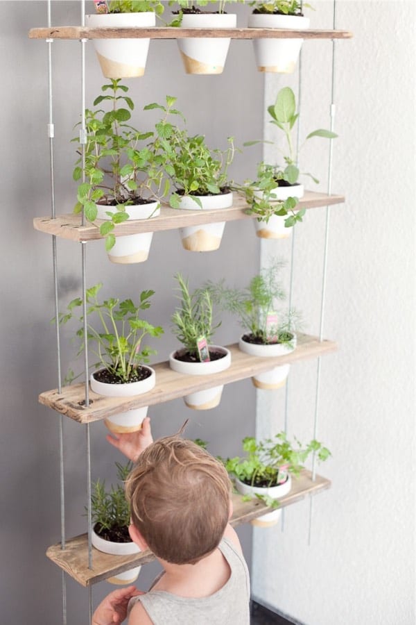 do it yourself hanging herb pots