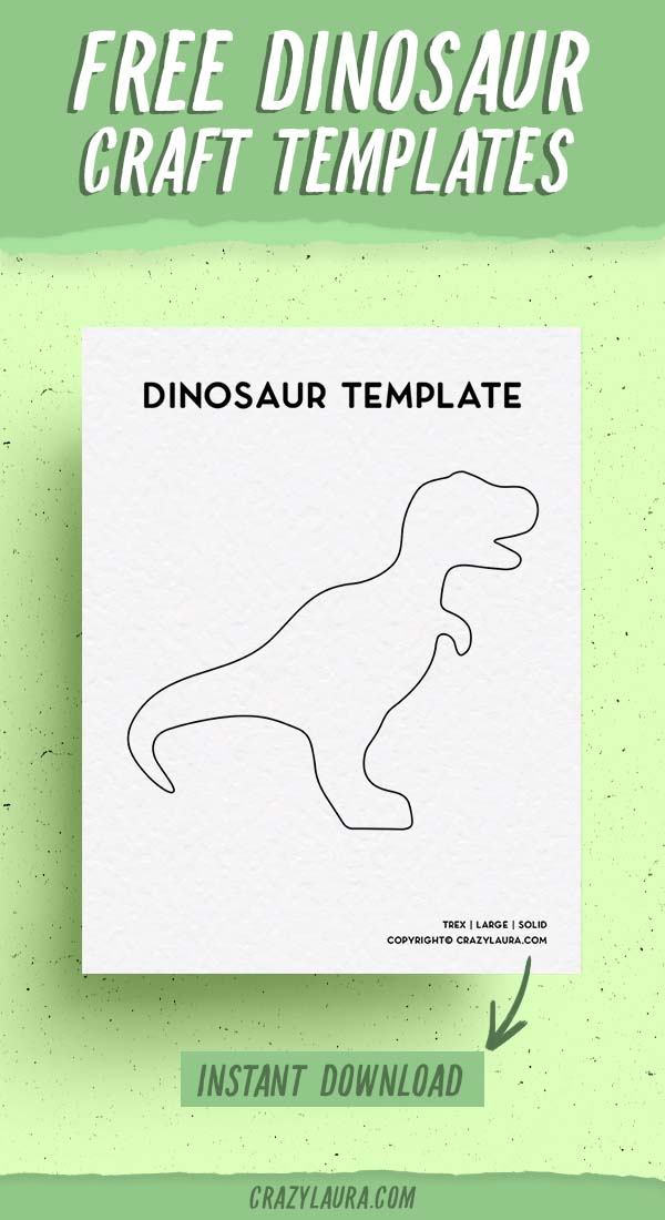 free printable dinosaur template