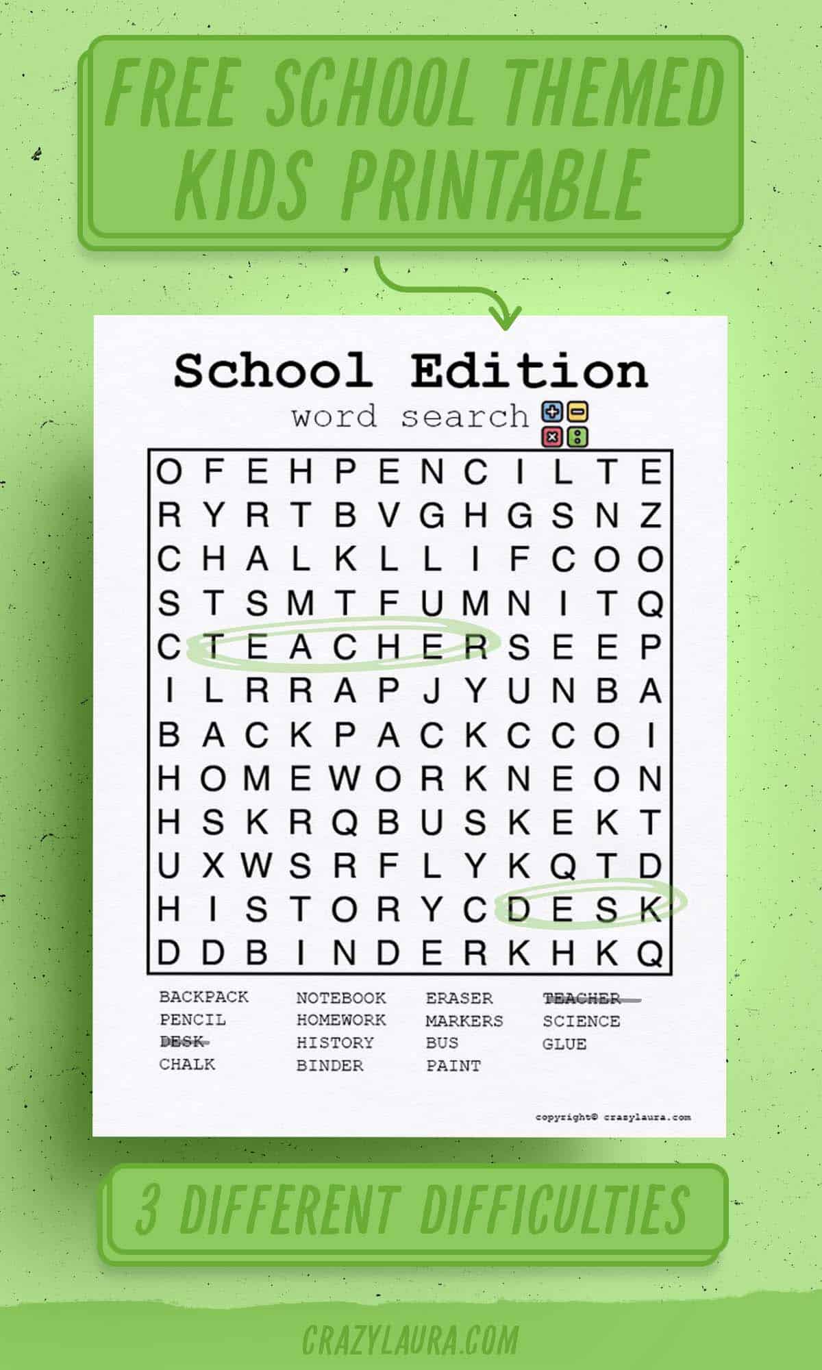 free to download word search