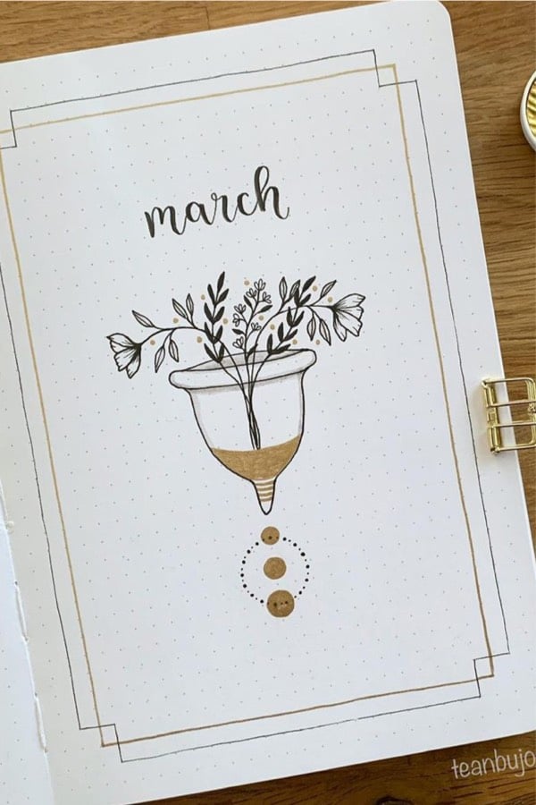 monthly cover spread ideas with flower theme
