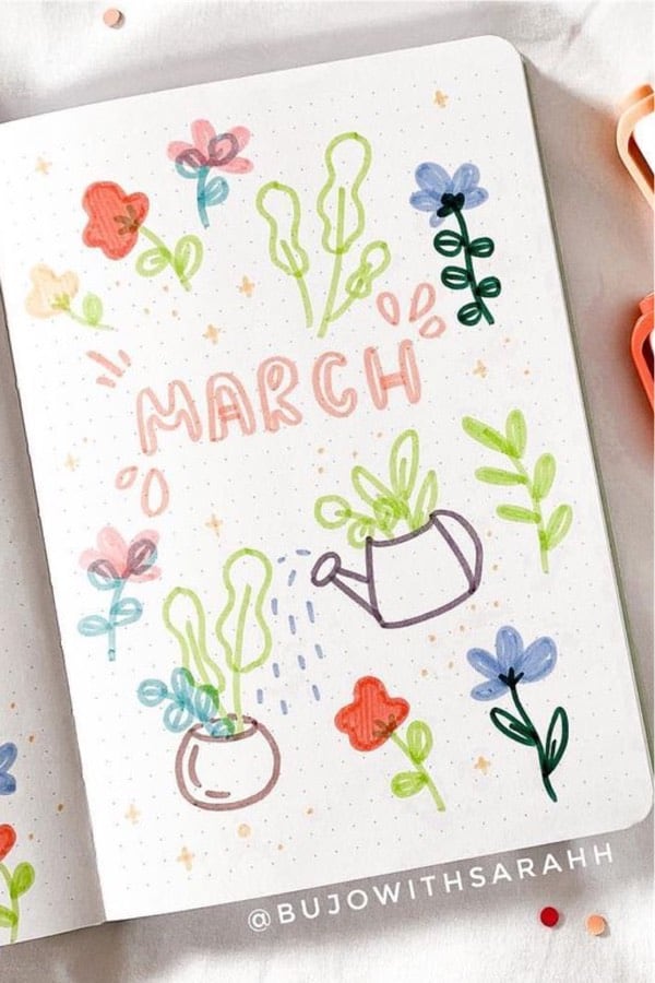 spring cover pages with flowers