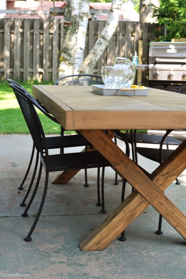 wooden outdoor table