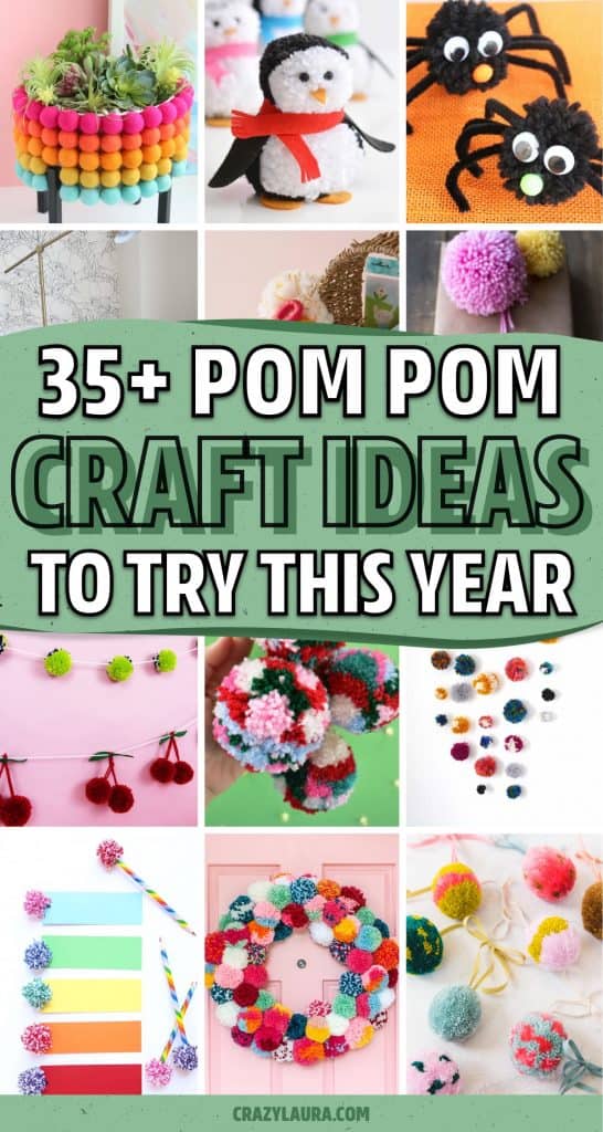 35+ Best DIY Pom Pom Crafts & Tutorial Ideas - Crazy Laura
