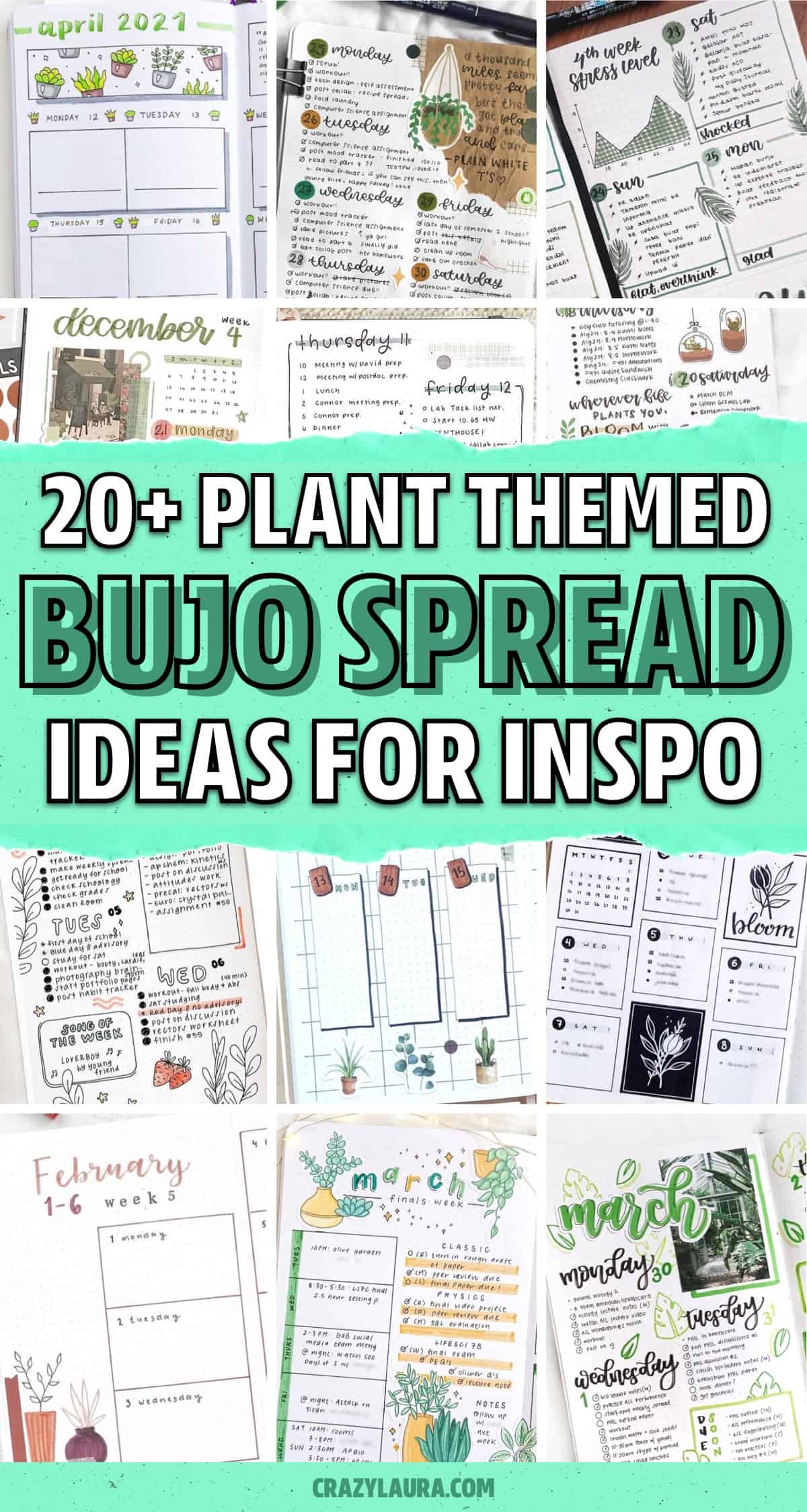 best plant bujo spread ideas