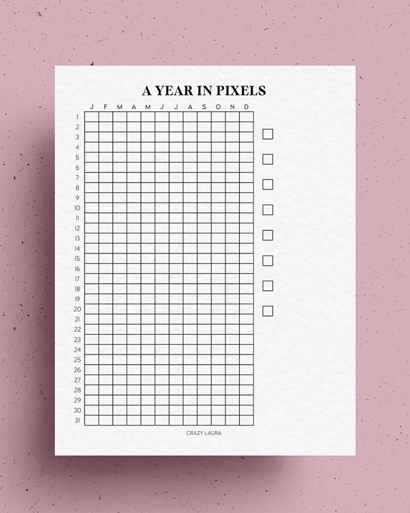 yearly tracker printable pdf