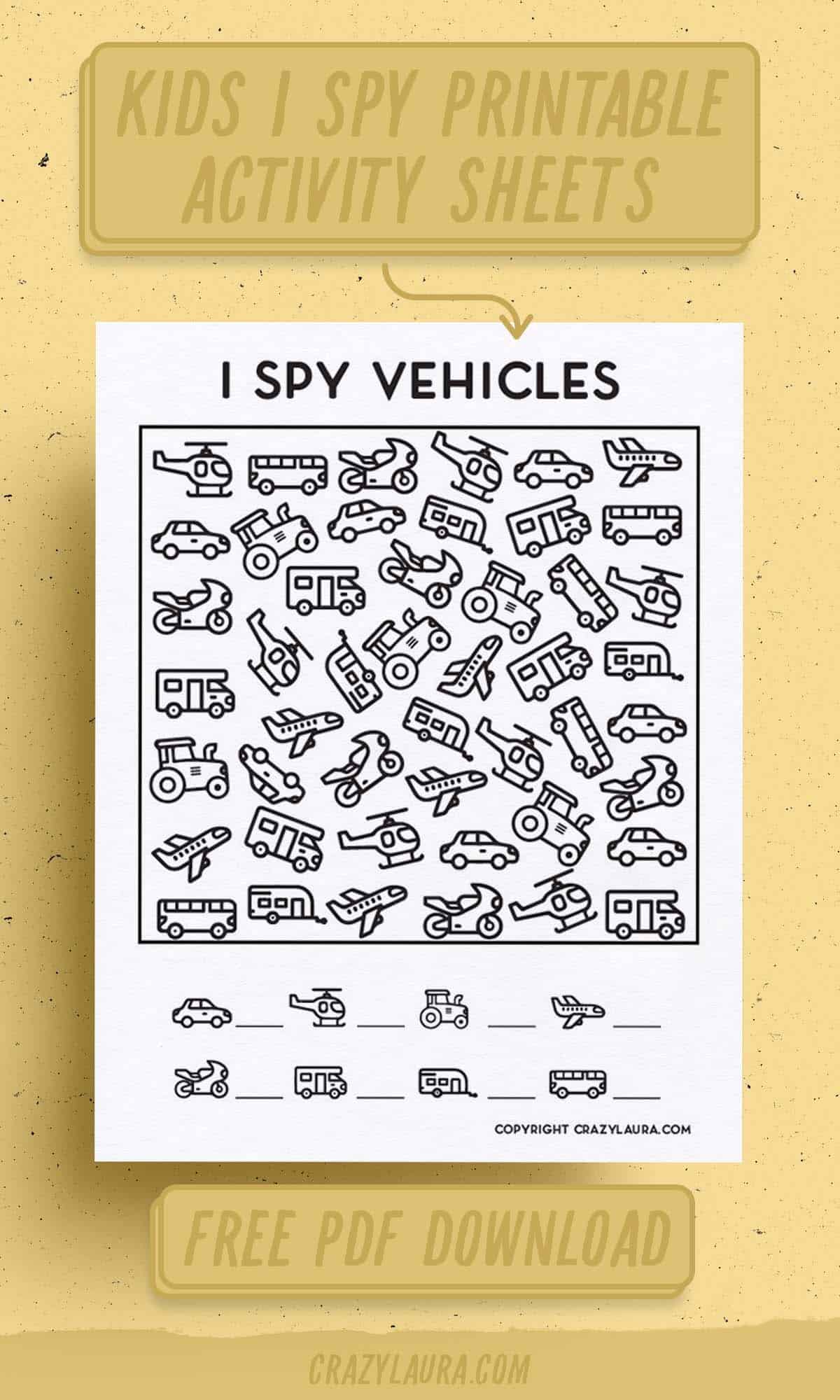 simple i spy cars