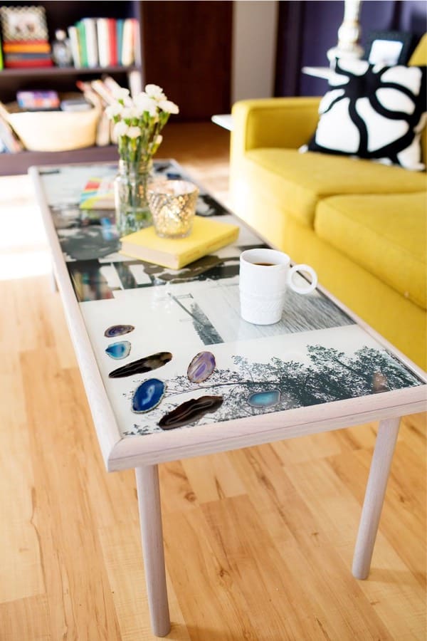 diy coffee table with resin top