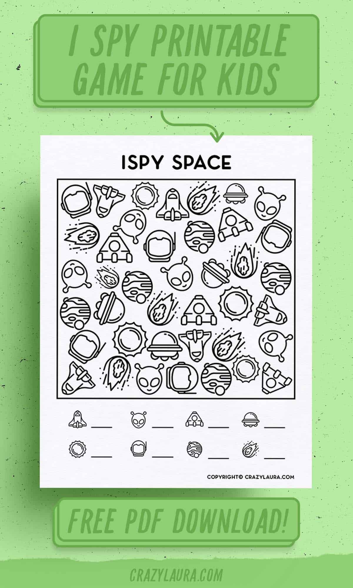 space themed free find and color printables