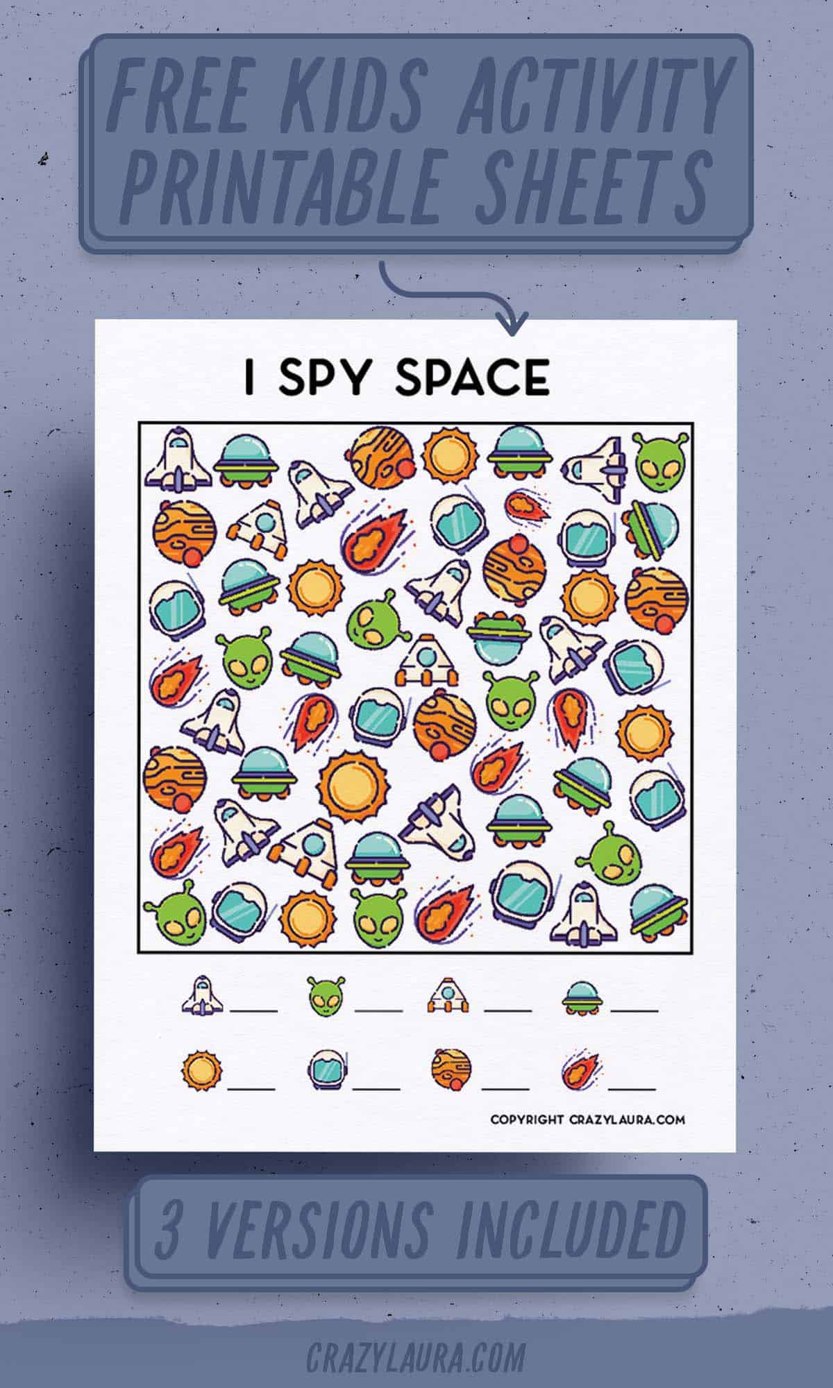 i spy free printable with space art