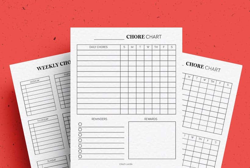 Free Chore Chart Printable With Weekly and Daily Versions