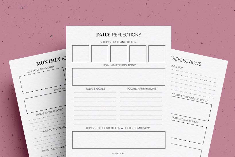 Free Reflection Printables With Three Different Layouts