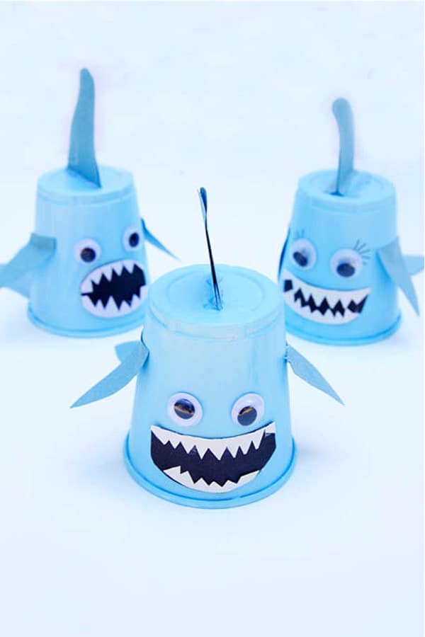 kids craft ideas making sharks