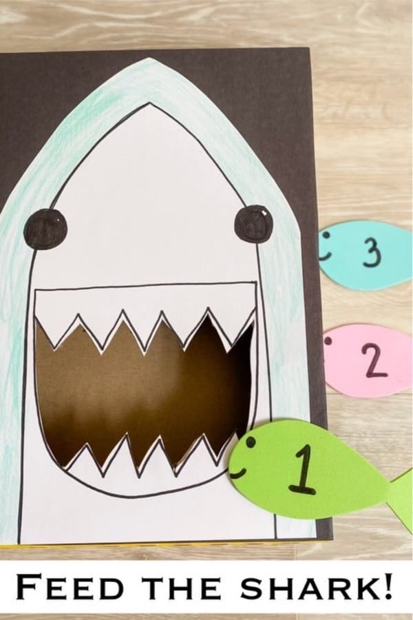 simple kids craft with sharks