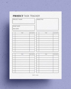 Free Project Planner Printable & Overview PDF Sheets - Crazy Laura