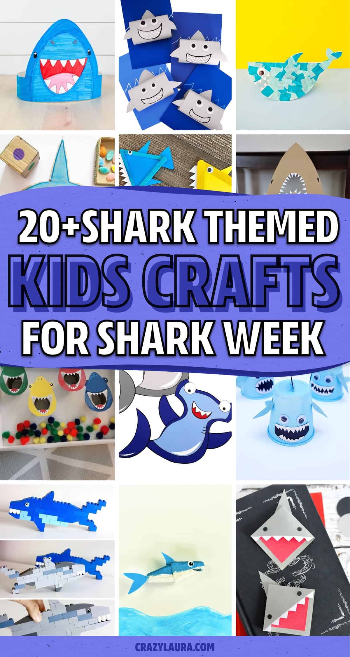 easy crafts for kids making sharks