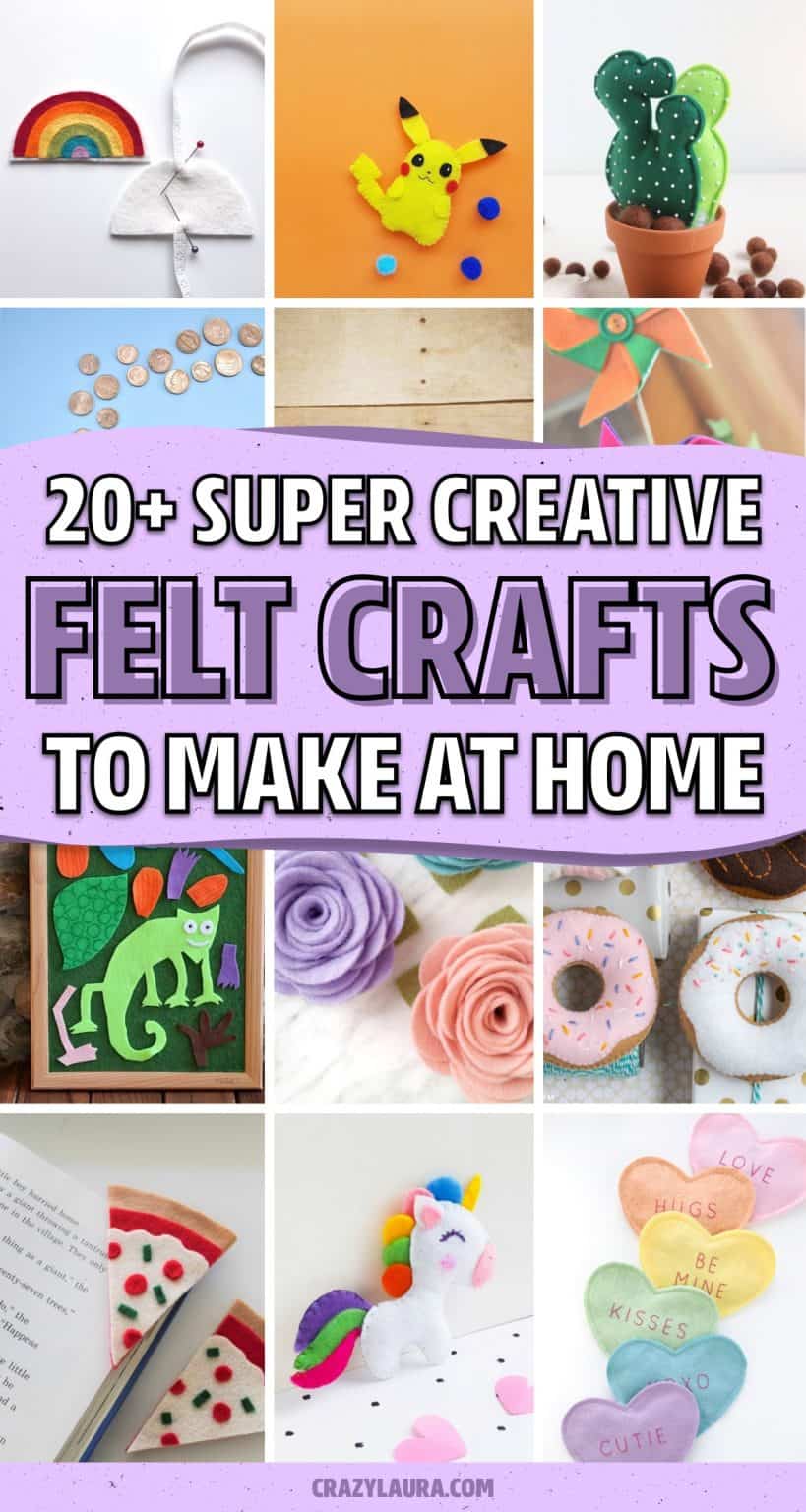 20+ Adorable Felt Crafts For Kids & Tutorial Ideas - Crazy Laura