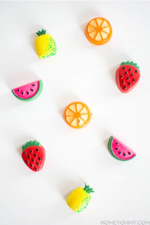 fruit shaped magnetic craft for the fridge