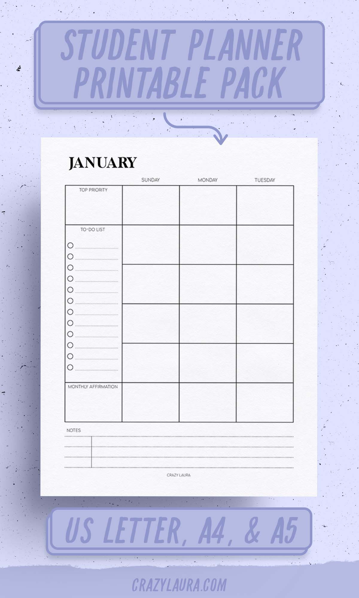 simple printables for students